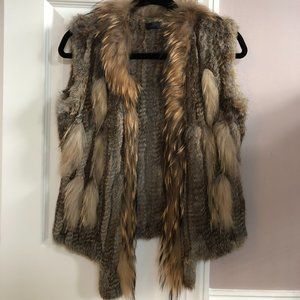 Genuine rabbit fur vest - Love Token